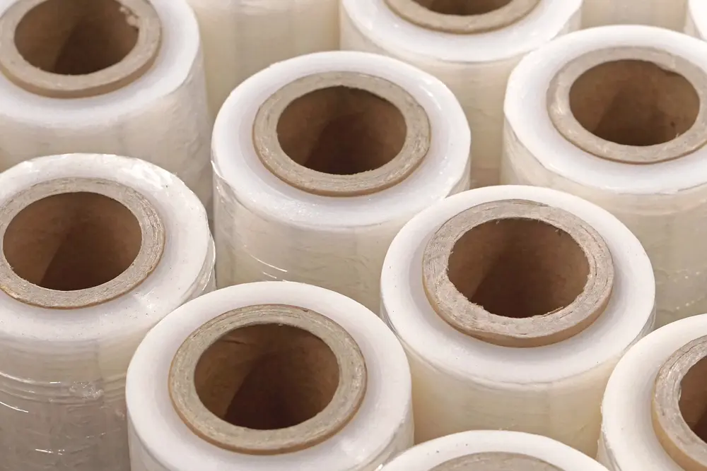 a group of rolls of plastic