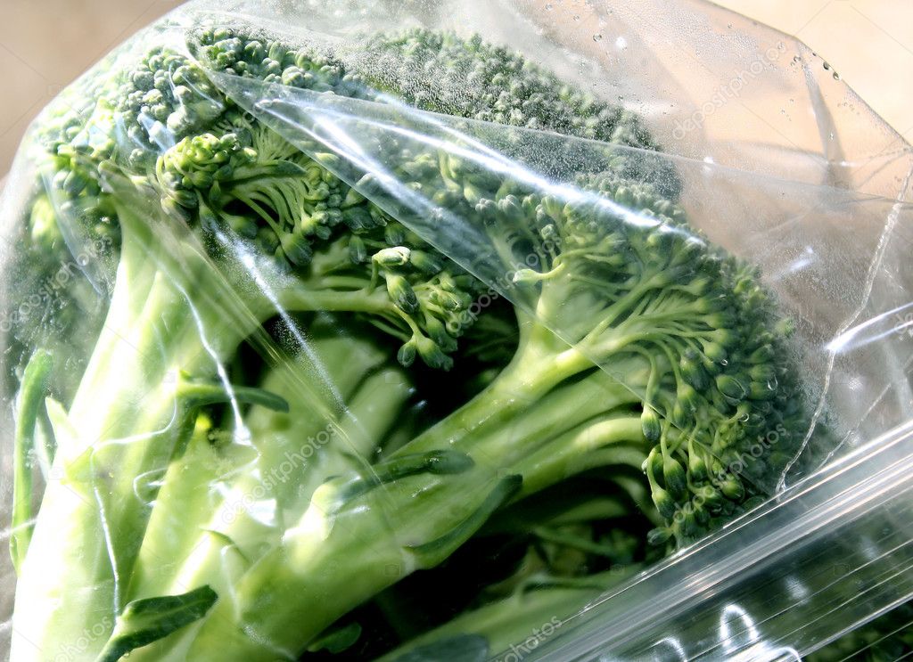 a bag of broccoli