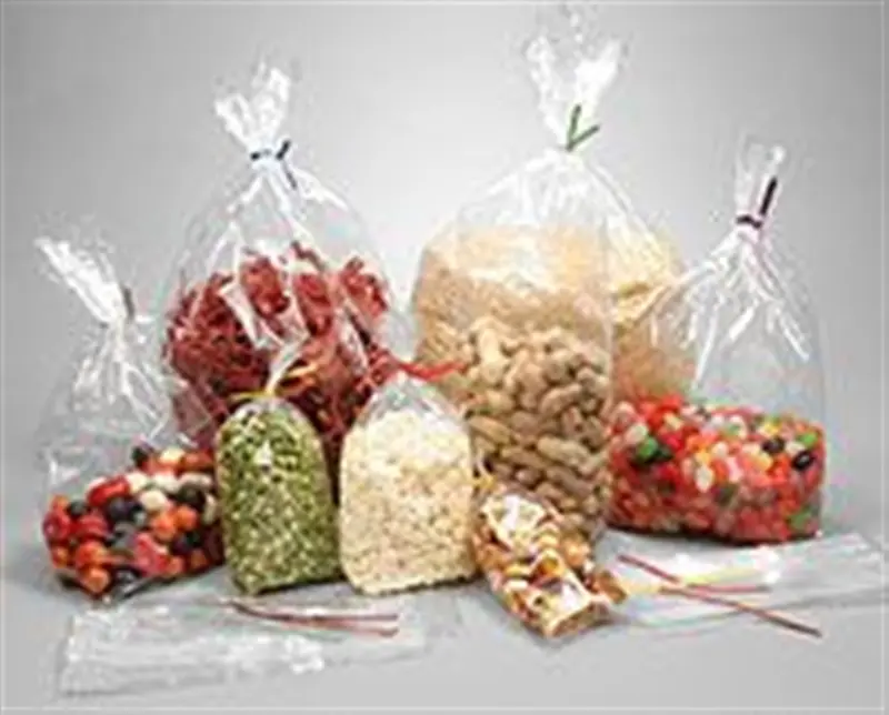 a group of bags of food