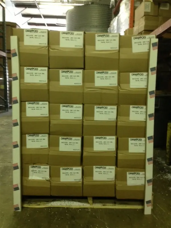 a large stack of boxes