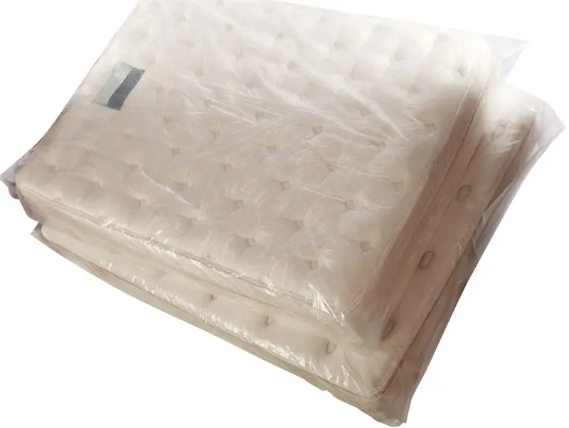 a stack of mattresses in plastic