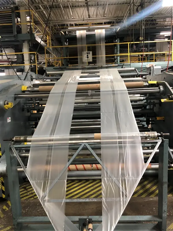 a machine with plastic bags